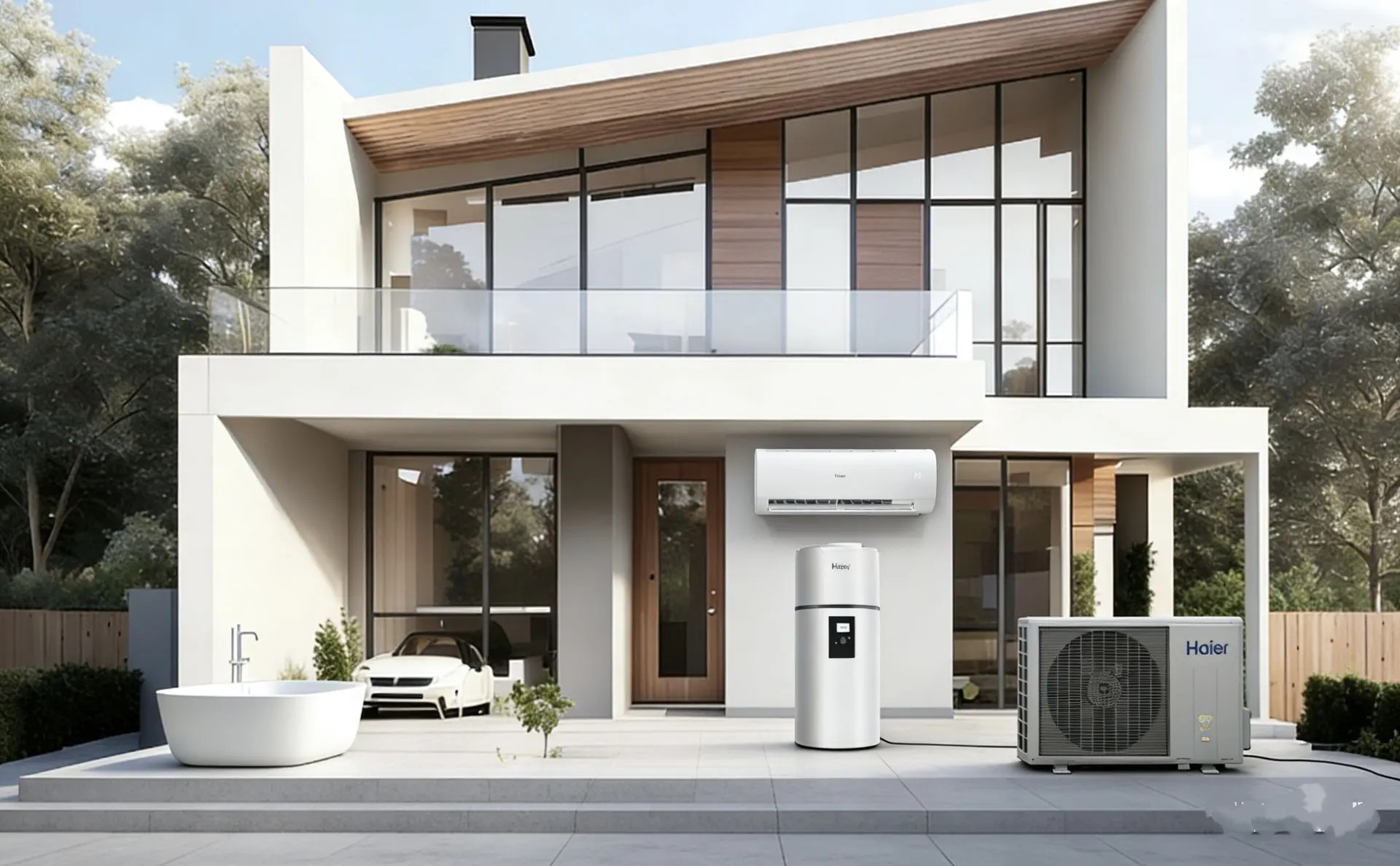 Haier heat pumpsysteem voor verwarming, koeling en warm water
