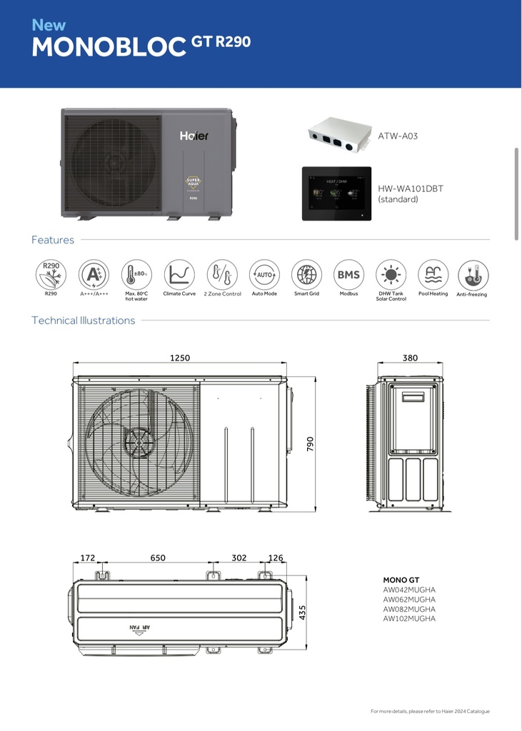 Haier heatpump AW102MUGHA excl BTW Subsidy €2575