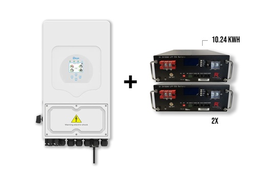[False] Package DEYE 6 kW 1-Phase Hybrid Inverter + 2x Richaccu storage batteries 10.24kWh
